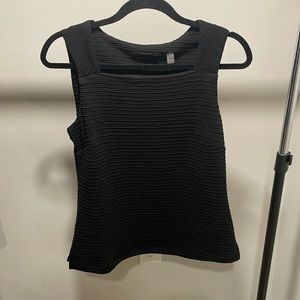 High neck sleeveless shell